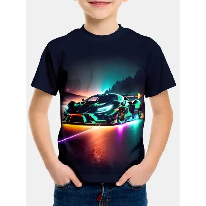 Children's Clothing Boys Tshirt Short Sleeve Girl T-Shirt 3D Cartoon Casual Round Neck Tees Kids Summer Clothes Tops