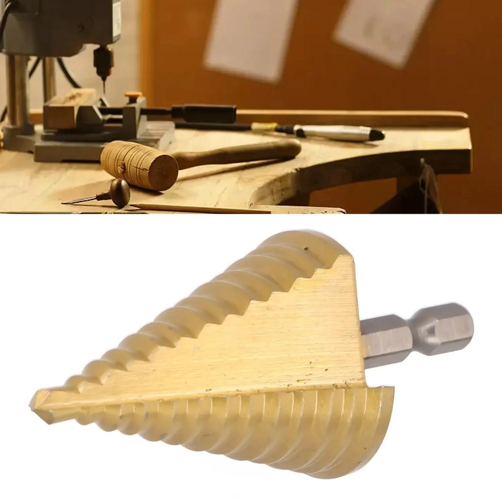 5-35MM HSS Titanium Coated Step Drill Bit High Speed Steel Metal Wood Hole Cutter Spiral Grooved Drill Cone Drilling Tool