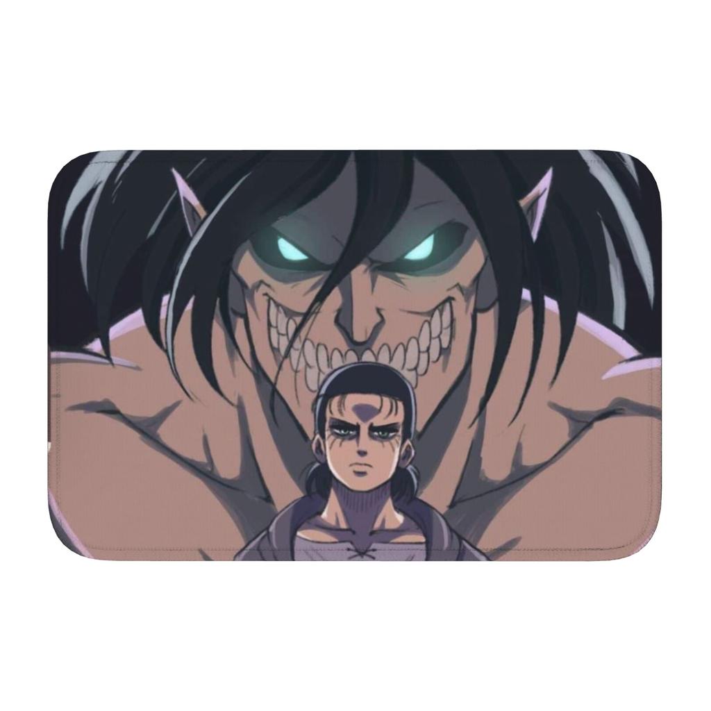 Attackes On Titan Front Door Mat Anti-Slip Indoor Welcome Waterproof  Doormat Living Room  Entrance Rug Carpet Footpad