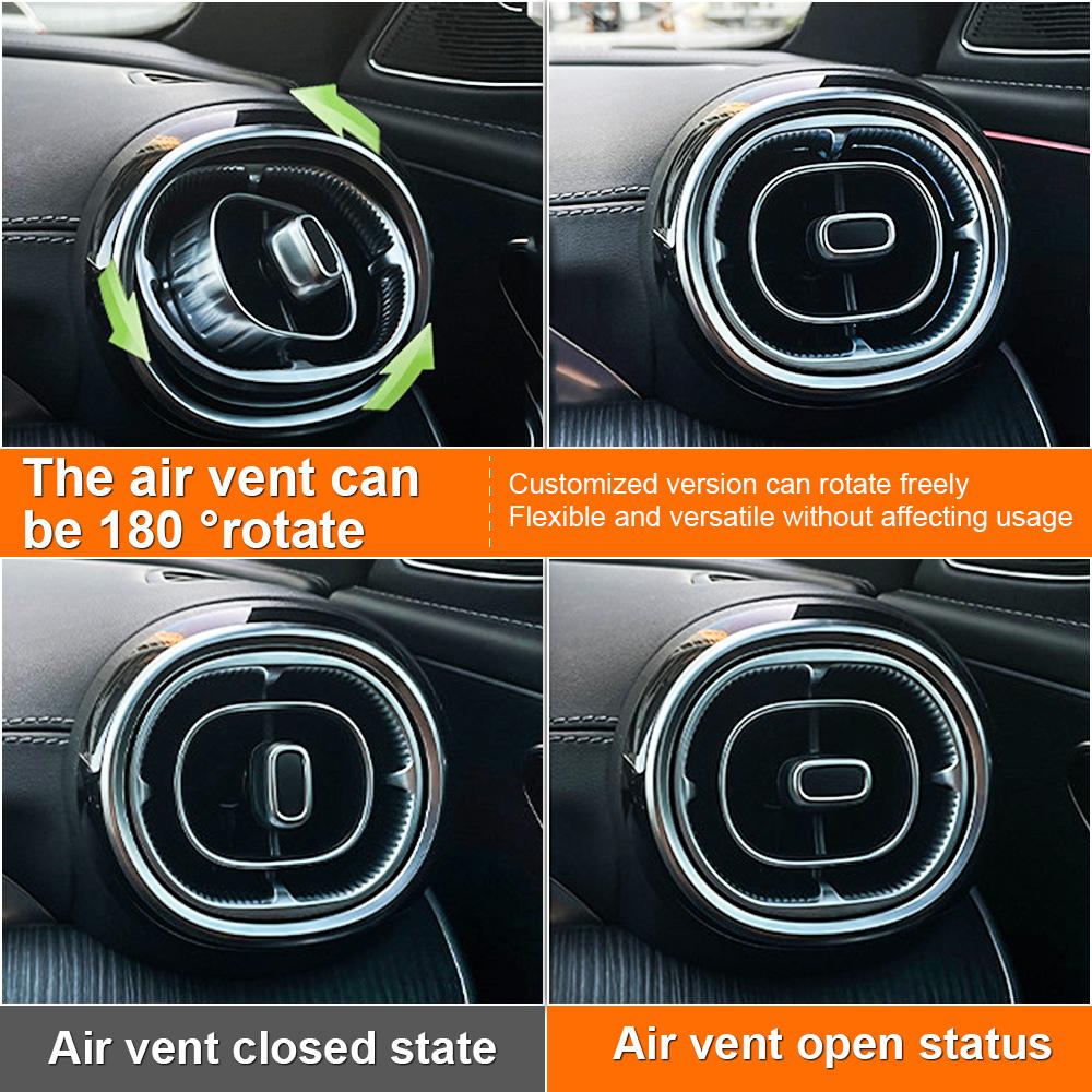 For Mercedes Benz C-Class W206 2022-25 GLC X254 2024-25 64 Color LED Air Conditioning Vent Nozzle Turbo Air Outlet Ambient Light