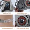 27in1 6200 Half Face Dust Gas Mask Respirator For Industrial Paint Spray Chemical Organic Vapor With Filters Protection