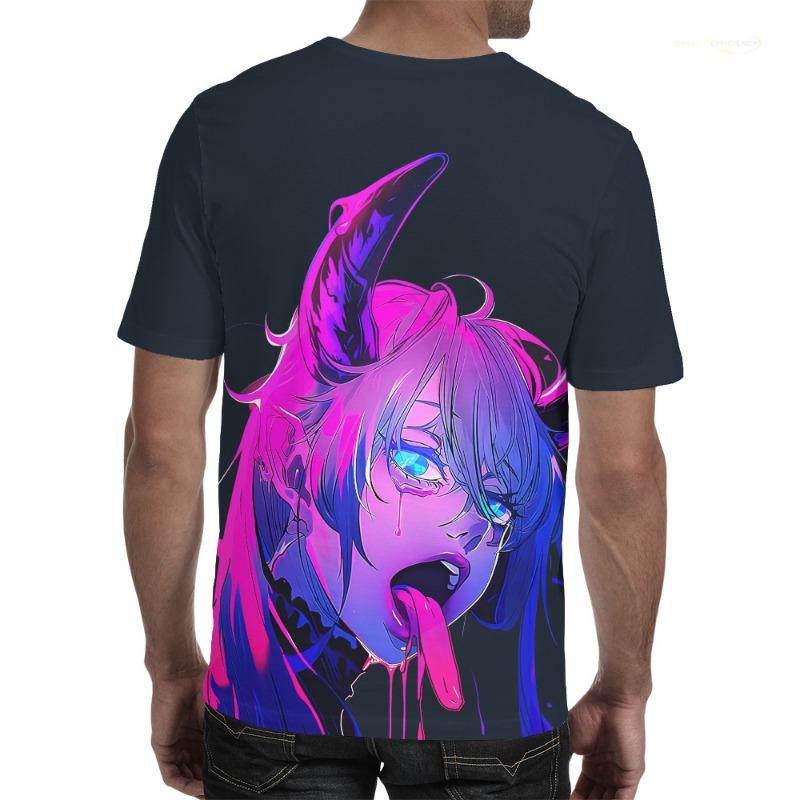 Summer Short Sleeved T-shirt Creative Anime 3D Printed Loose Top for Men's Clothing Shirt