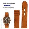 For TUDOR Black Bay Qicheng Bronze Little Red Flower Zenith Vintage Genuine Leather Watch Strap Men 22mm 23mm Cowhide Wristband