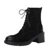 Fashion Hot Nubuck Women Boots Winter Retro and Old Lace-up Shoes Woman Short Boots Ankle Boots Thick Bottom Platform Shoes Cross-tied