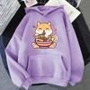 Nouveau Pull Mignon Shiba Inu Ramen Imprimé Mode Femmes Hommes Sweat-shirts à Capuche Manches Longues Décontracté Sweat à Capuche