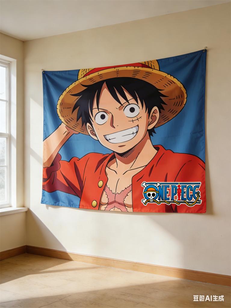 One Piece Anime Decor Tapestry Luffy Characters Themed Wall Hanging Decorative Wall Cloth For Living Room Bedroom Dorm Room Deco
