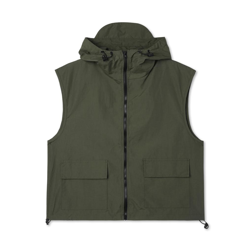 Apostrophe Comma Gorpcore Nylon Hooded Vest_Black