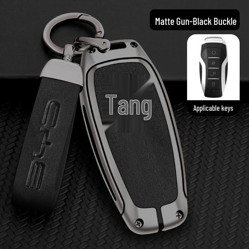 BYD Key Case Metal Shell: Anti-Lost Protection for Song PRO, Han, Tang, Song PLUS, Song MAX, Qin PRO Models.