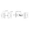 Single Cylinder Deadbolt, Round Deadbolt Lock with Keys, Modern Door Locks with Deadbolt, Deadbolt for Front Door Entrance