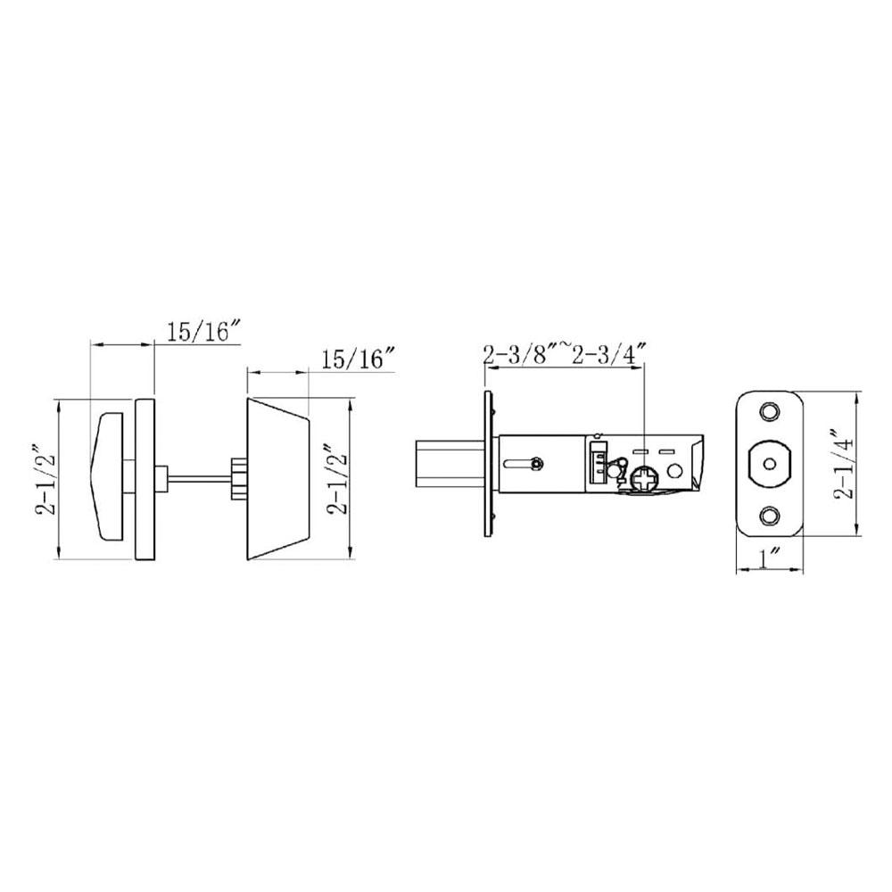 Single Cylinder Deadbolt, Round Deadbolt Lock with Keys, Modern Door Locks with Deadbolt, Deadbolt for Front Door Entrance