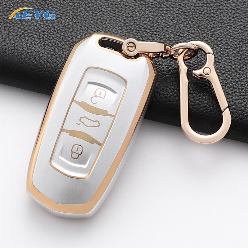 Car Smart Key Cover Case Shell Fob For Geely Atlas Boyue Nl3 Ex7 Suv Gt Gc9 Emgrand X7 Borui Auto Holder Accessories