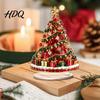 Holiday Ornaments Decorative 2D Flat Christmas Tabletop Centerpiece Acrylic Carousels/Ferris Wheel/Tree Table Bedroom Garden Window Ornament