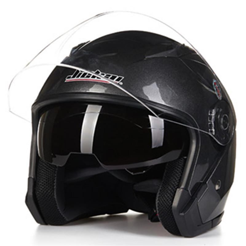 Four Seasons Universal Double Lens Motorcycle Helmet 3/4 Half Helmet Motorcycle Electric Vehicle Helmet