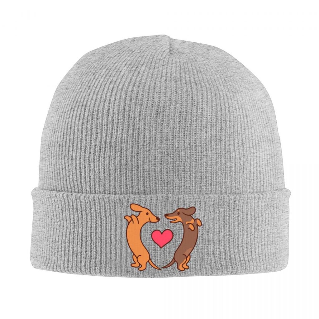 Dachshund Pattern Art Warm Knitted Cap Fashion Bonnet Hat Autumn Winter Outdoor Beanies Hats for Men Women Adult