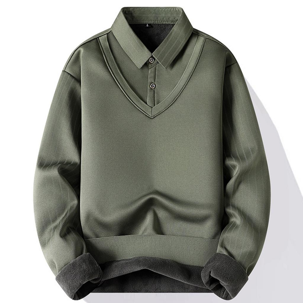 Men's Casual Color-blocking And Patchwork Style Two-piece Hoodie, Men's Loose Lapel Shirt Hoodie