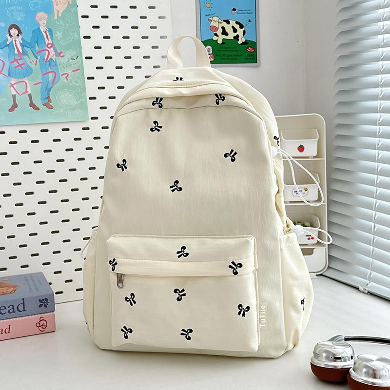 School bag new high value fresh sweet candy color backpack junior high school students lightweight travel backpack