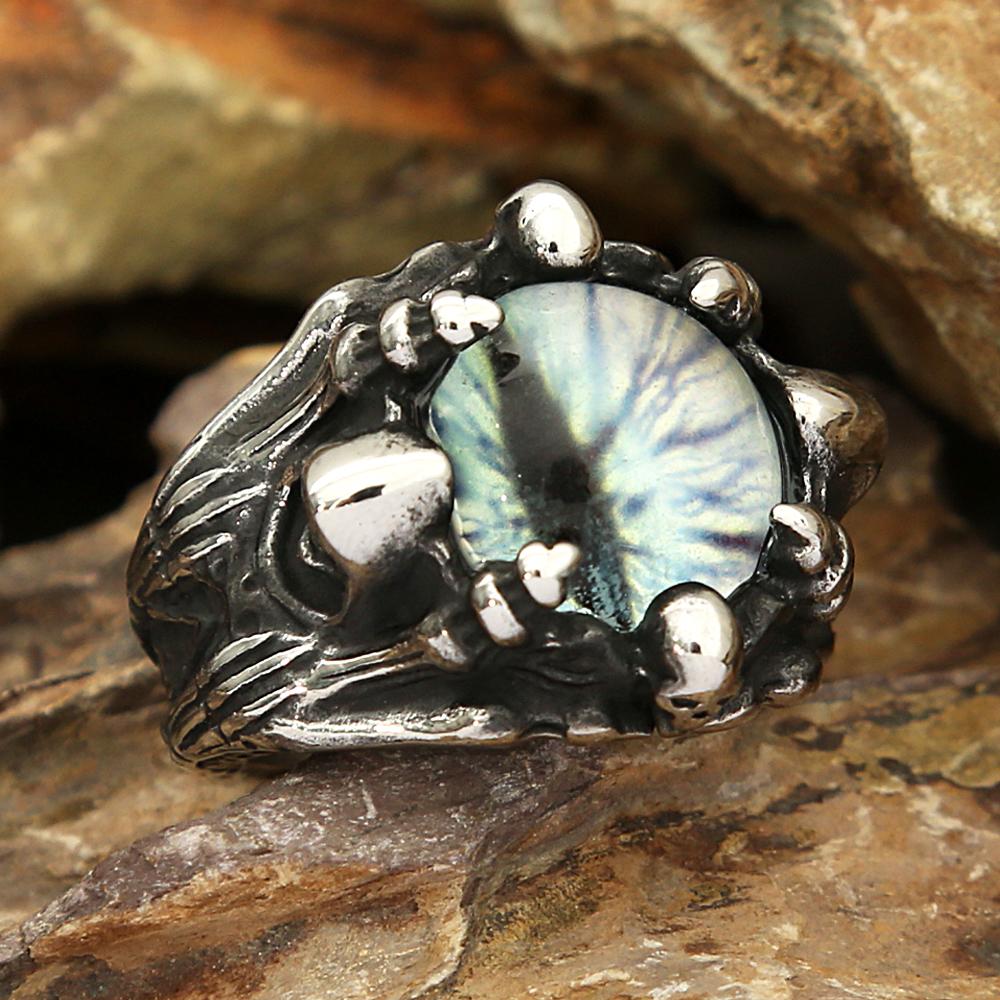 

Vintage Claw Demon Eye Dragon Ring for Men Punk Hip Hop Stainless Steel Dragon Claw Skull Rings Fashion Jewelry Creative Gift 7