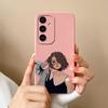 Covers For For Samsung S25 Plus Ultra New Case Fashion Cool Girl Soft Liquid Silicone Protective For Samsung S 25 Bumper Housing