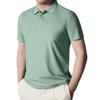 American-style Short-sleeve Polo Shirt, Summer Casual Turn-down Collar Solid Color Quick-dry Business T-shirt for Young Men