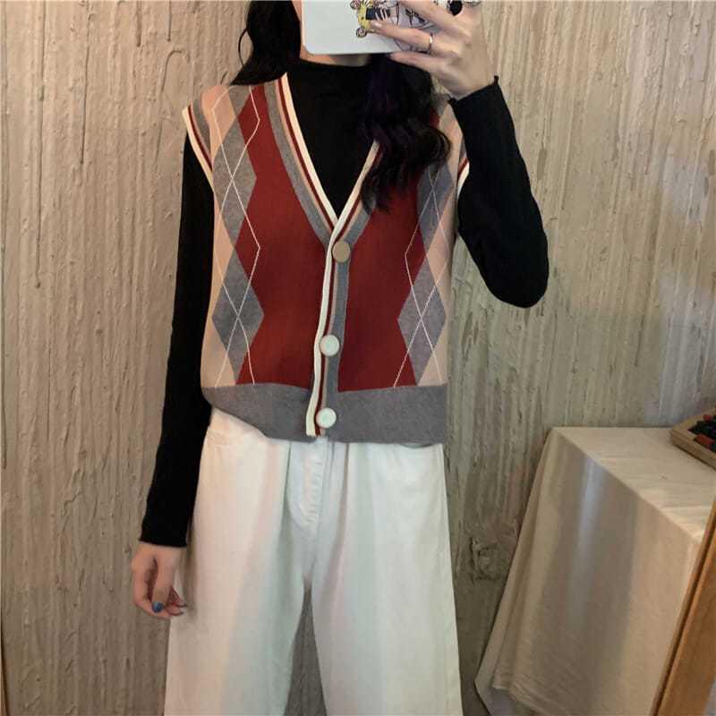 Γυναικείο Ευέλικτο Πλεκτό Γιλέκο Χωρίς Μανίκια - Άνοιξη/Φθινόπωρο 2025