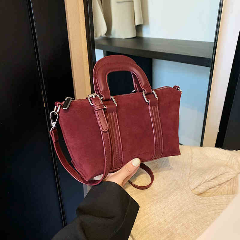 Frosted Retro Tote Small Bag Women Autumn Winter New Pillow Bags High-end Textured Lady Commuter Crossbody Bags