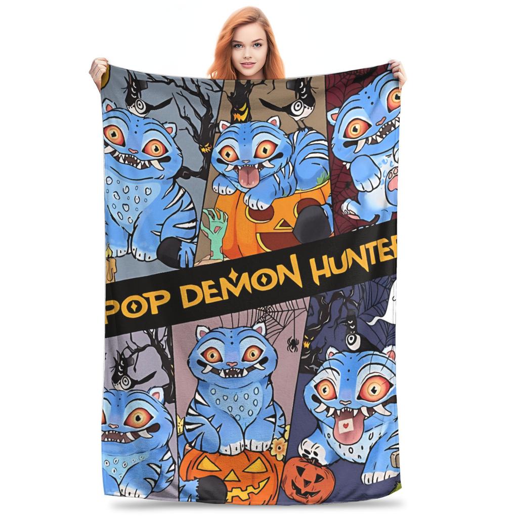 Saja Boys Kpop Hunter Halloween Blankets Quality Soft Warm Bedding Throws Autumn Girls Boys Couch Bed Street Trend Bedspread