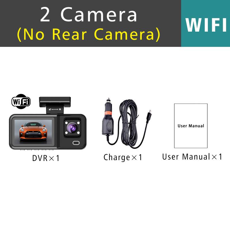 WIFI 3 Camera Dash Cam Cabin Car Dvr 1080P Interior Vehicle Three Way Channel Dvrs Recorder Video Registrator Dashcam Camcorder