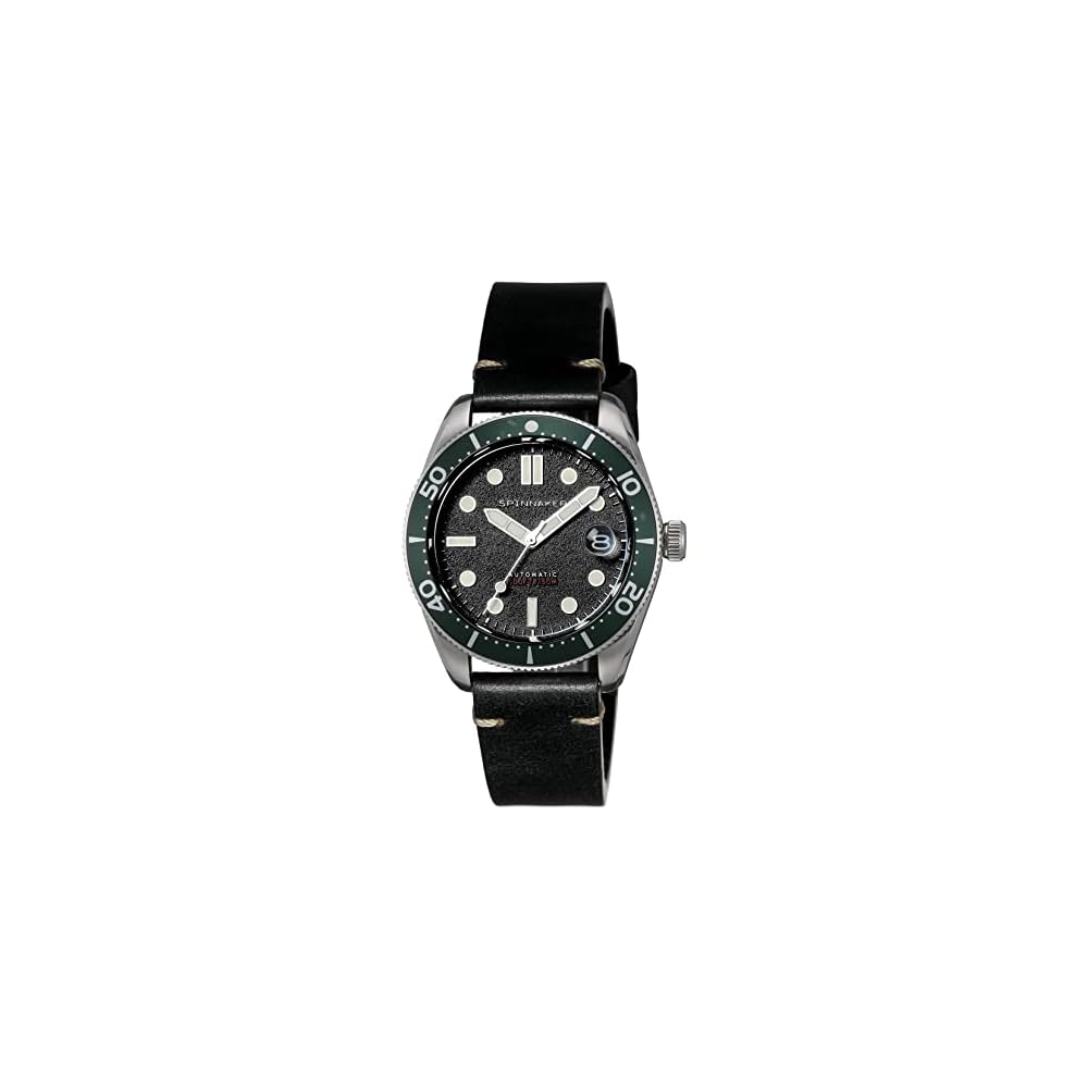 Spinnaker Croft Automatic Watch 15 ATM Water Resistant Sapphire Glass Black Dial SP-5100-02 Men's