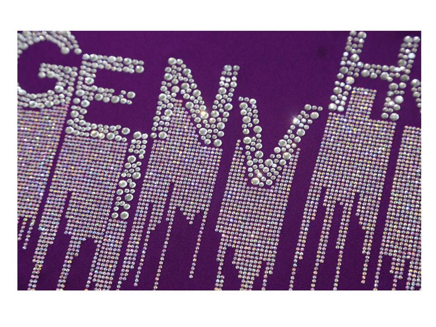 Vară 2024 Bluză cu straturi duble din mătase de gheață cu strasuri, cu umerii goi și spate gol