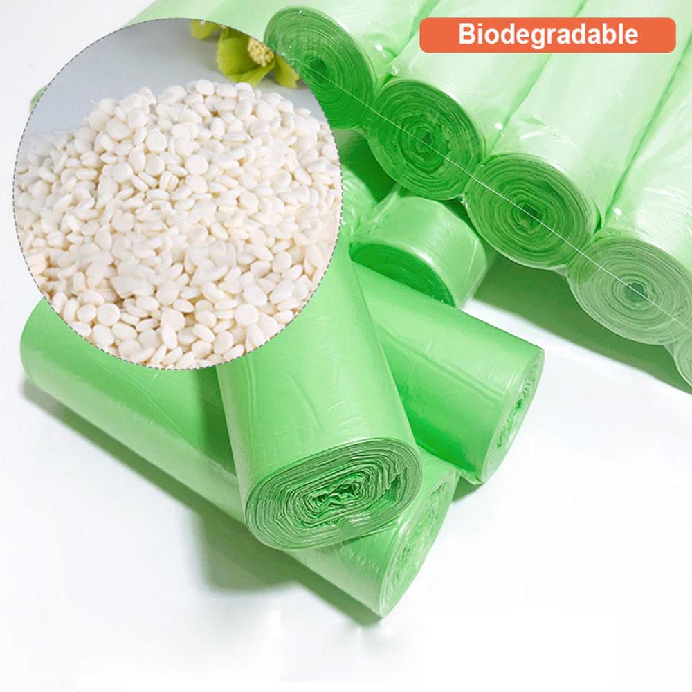 Bolsas de Basura Pequeñas Biodegradables de 4 Galones - 100 Unidades / 5 Rollos Bolsas de Basura Biodegradables y Reciclables para Cubos de Basura de Baño, Cocina y Oficina