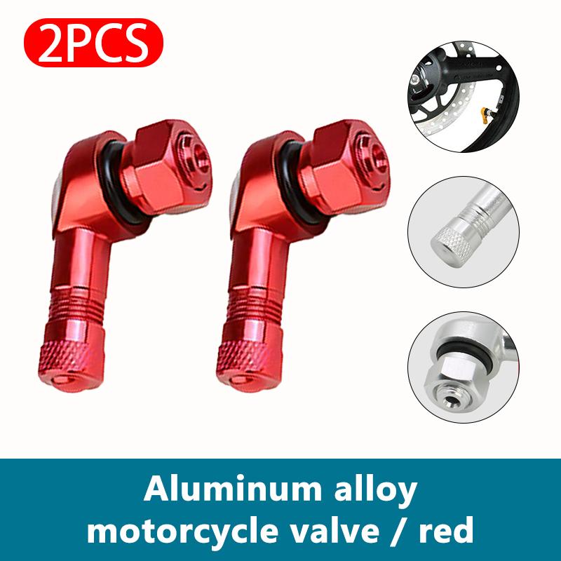 SEAMETAL 2PCS Universal Motorcycle Wheel Tire Valves Stem Cap Air Tire Cover 90 Degree CNC Aluminum Alloy Tubeless Valve Stems Valve Stems 1