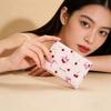 Cute Cherry Tri-fold Wallet Printing Korean Style PU Leather Wallet Folding Bow Card Holder Student