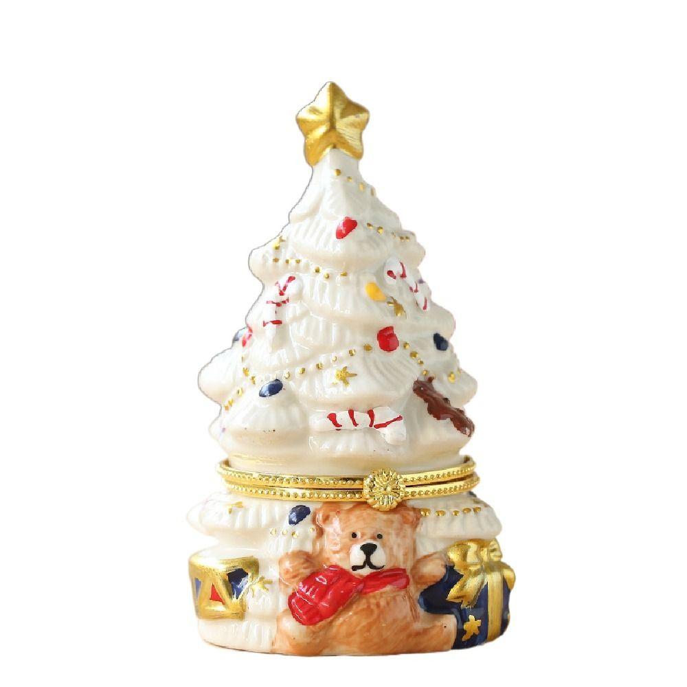 Creative Christmas Tree Jewelry Box Durable Jewelry Storage Box Christmas Decoration