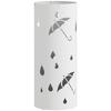 Umbrella Stand Steel Column Shape Removable Bottom Compartment Diameter 17 X 41H Cm White