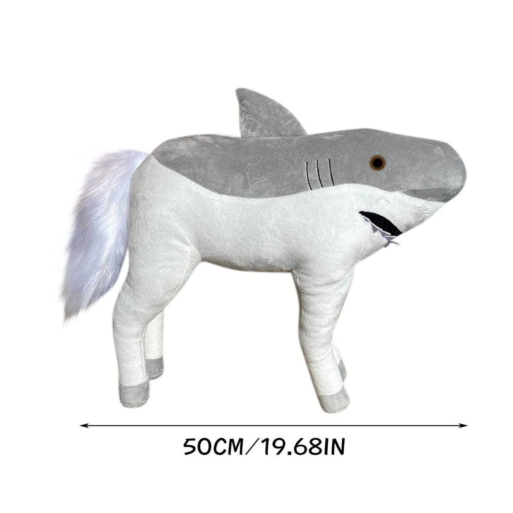 40/50/60cm Shark Horse Soft Stuffed Plush Toy Stuffed Shark Head Horse Body Model Doll Pillow Toy For Kid Children Birthday Gift