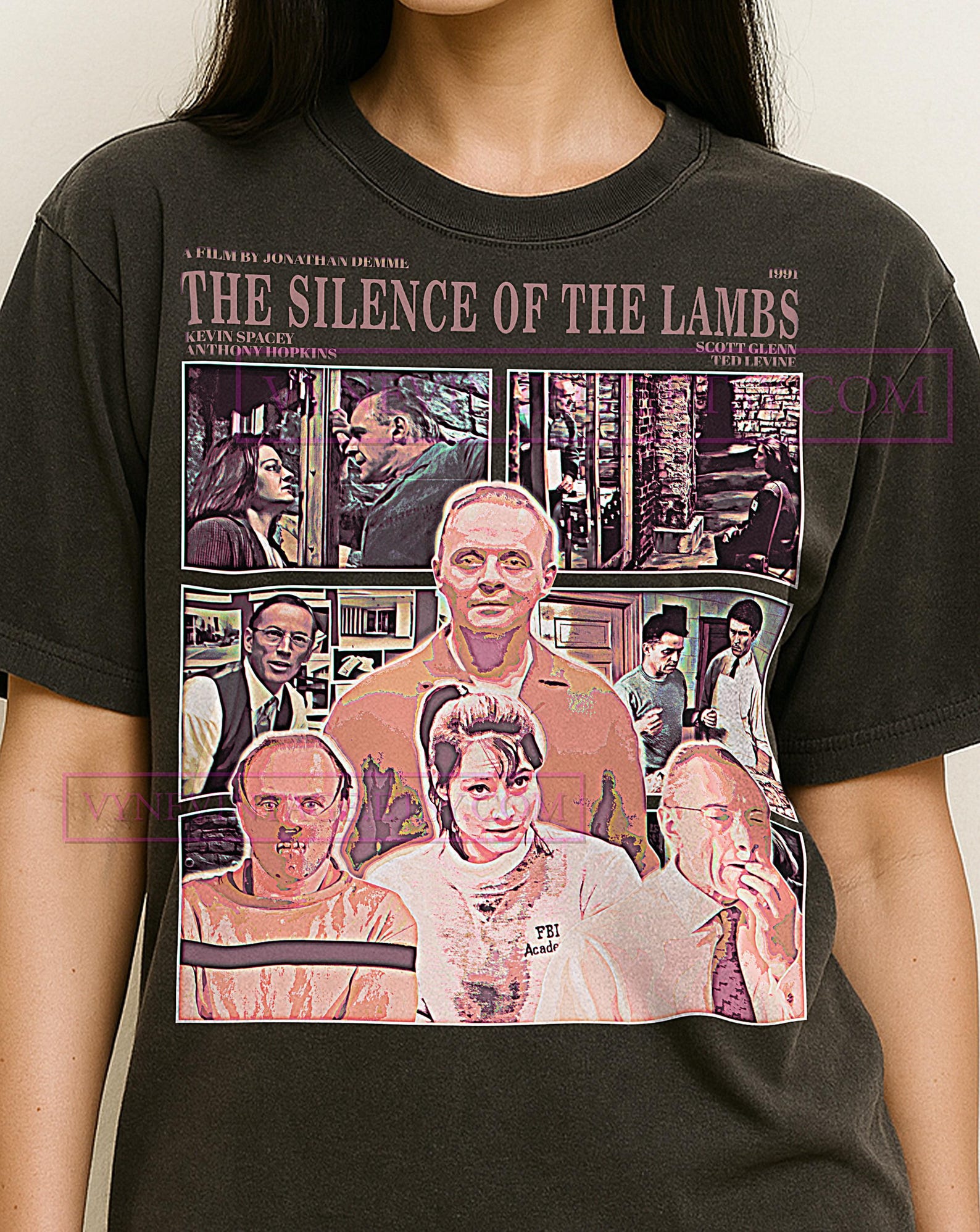 The Silence Of The Lambs Shirt, 90s Vintage Retro Bootleg Silence Of The Lambs T-Shirt, Horror Thriller Graphic Tee, Cult Classic Shirt 4XL
