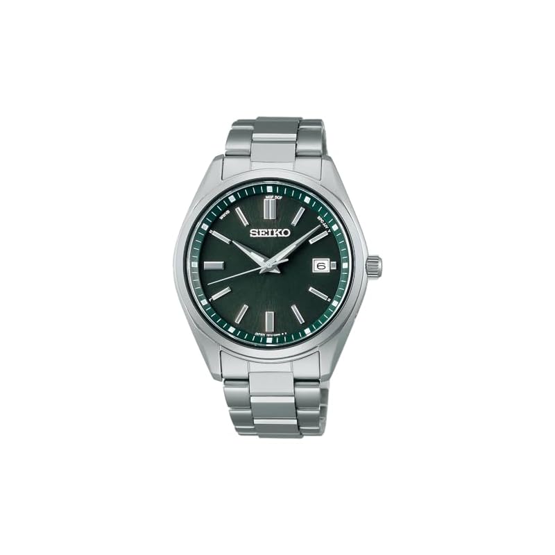 [Seiko Watch] SEIKO SELECTION SBTM319 Japanese-made men's wristwatch, solar-powered, radio-controlled, date calendar, green dial, 10 ATM water