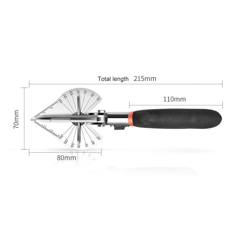 Angle Shear 45 Degree To 135 Degree Miter Cutter Hand Shear Multifunctional PVC PE Plastic Pipe Scissors with Replace Blades
