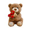 Rose bear doll hug flower teddy bear doll bear plush toy valentine's day gift