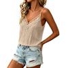 Women Lace Trim V Neck Camisole Top Lightweight Sleeveless Casual Tank Blouse Summer Layering Shirt
