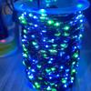 Remote-Control Starry Christmas Tree Lights: Green Wire & Copper Star String Garland