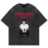 100% Cotton Vintage Washed Bruno Mars The Romantic Tour 2026 T Shirt Fashion Men/Women Retro Oversized Loose Acid Wash Tee Shirt