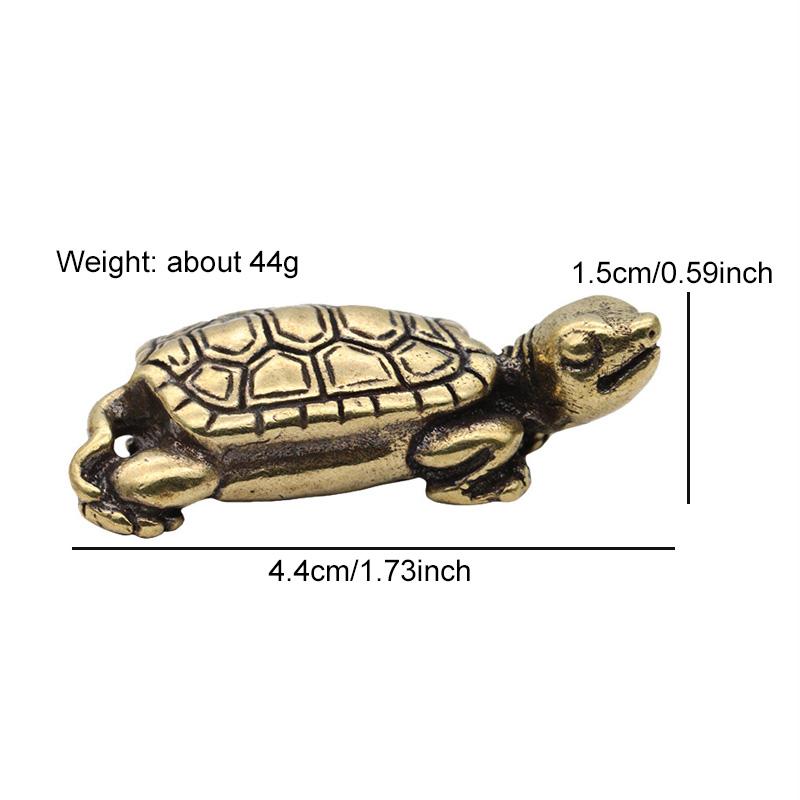 Antique Solid Copper Turtle Small Desktop Ornaments Longevity Animal Sculpture Home Office Desk Decoration Accessories Toy Gifts