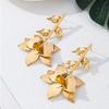 Retro Premium Metal Flower Earrings Are Suitable For Women'S Daily Party Beach Vacation Wear