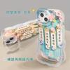 One flower chain is suitable for Apple 16 Guofeng mobile phone case iphone13promax double bracket 15 silicone 14.
