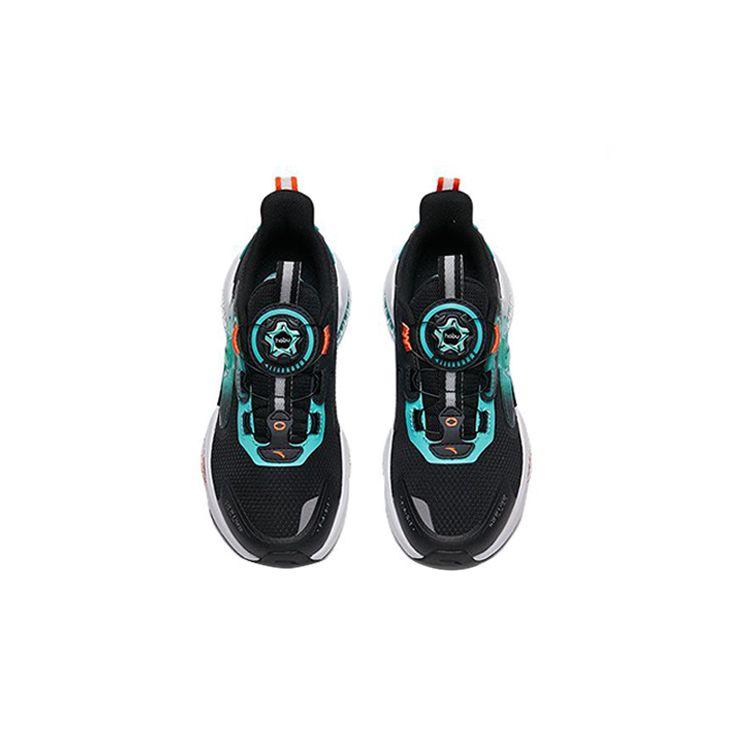 Anta Kids UFO 4.0 Non-Slip Shock Absorbing Wear-Resistant Casual Shoes Kids Casual Shoes Black Green 312235588-6