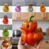 Whimsical Vegetable Duck Resin Sculpture For Home Decor And Collectors
