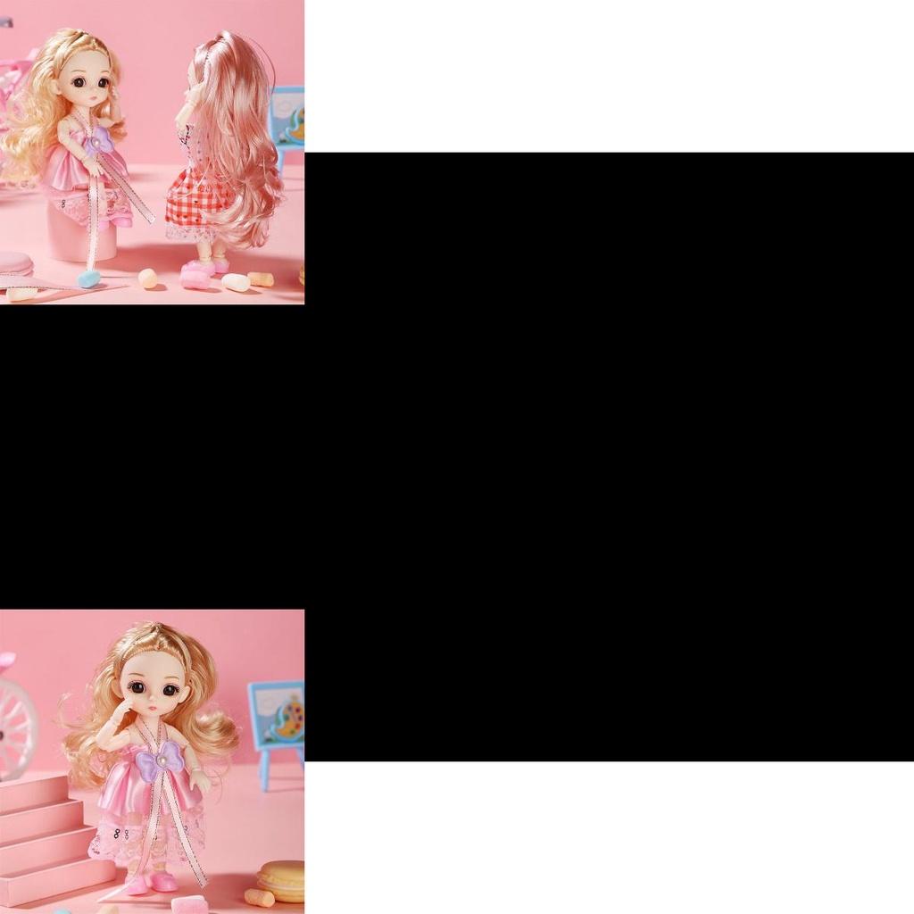 1/12 6.6in Bjd Princess Dolls Cute Moveable Joints Kids Birthday Gift