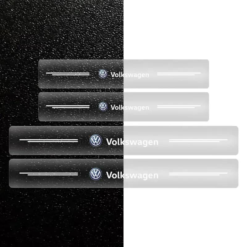 Nuovo Battitacco Trasparente Decorativo per VW For Volkswagen Car Badge Sticker per Volkswagen Golf 4 5 6 7 R GTI TSI