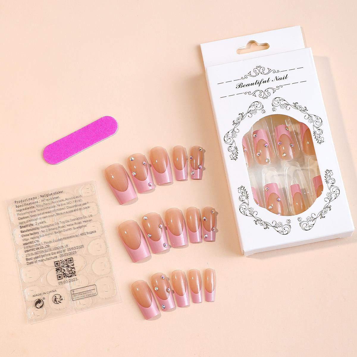 

Medium Long Wearable Nail Art Stickers - Removable Pipe-Style Tips